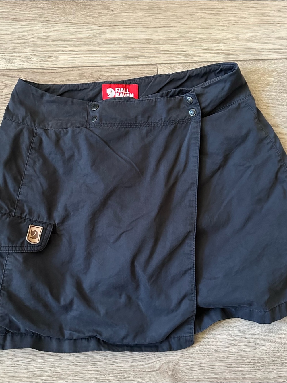 Fjallraven Bari Skorts Shorts Women XS S Blue Cargo Hiking Lined Travel Outdoor